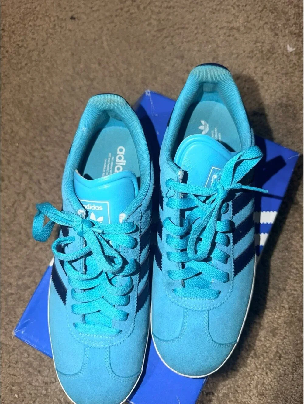 Adidas Gazelle 2 Men’s Size 8 Blue Navy Suede Sneakers w/ Box